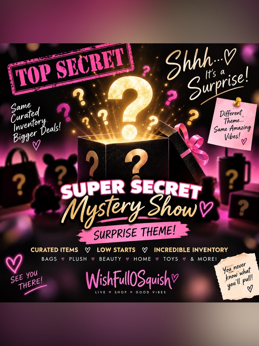 SUPER SECRET MYSTERY SHOW! What the Theme?? Find out soon!